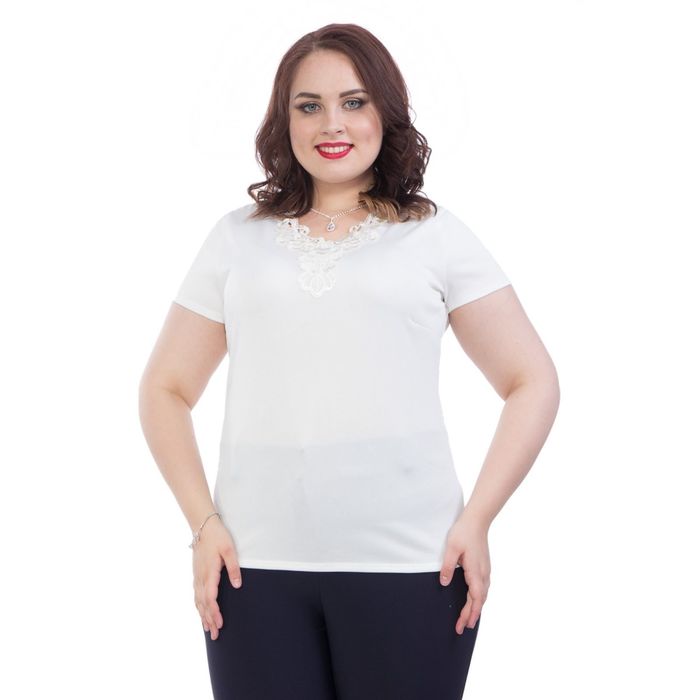 Блуза женская, размер 56, цвет белый