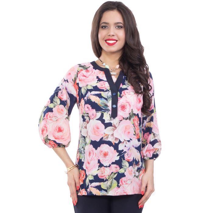 Блуза женская, размер 46, цвет розовый