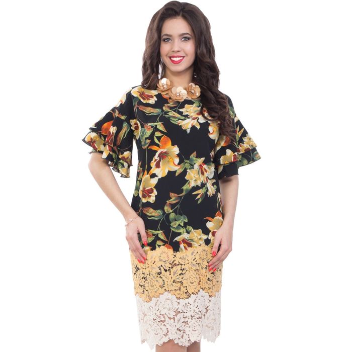 Платье женское, размер 42, цвет чёрный П3-3586/2