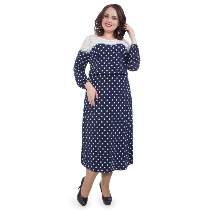 Платье женское, размер 56, цвет синий П5-3644/3