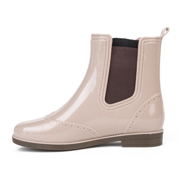 Сапоги (ботильоны) женские арт. 14 на резинке (бежевый) (р. 40)