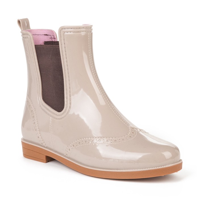 Сапоги (ботильоны) женские арт. 14 на резинке (бежевый) (р. 40)