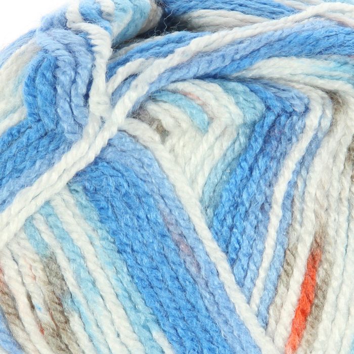 Пряжа "Sekerim junior" 100% акрил 320м/100гр (702 голубой принт)