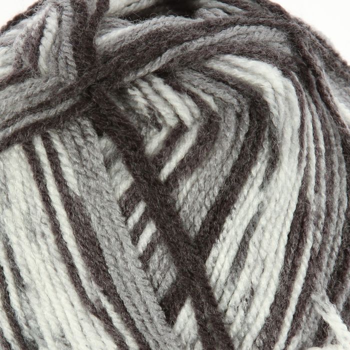 Пряжа "Sekerim junior" 100% акрил 320м/100гр (711 серый принт)