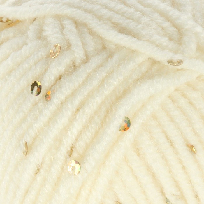 Пряжа "Superlana midi pullu" 23% шерсть,67% акрил,5% п/а,5% пайетки 150м/100гр (62 молоч.)