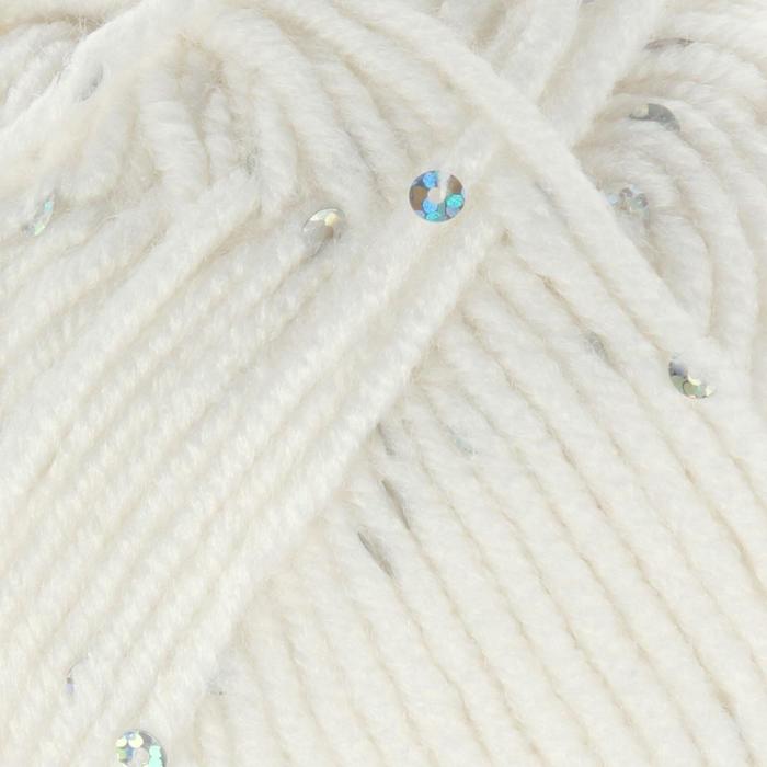 Пряжа "Superlana midi pullu" 23% шерсть,67% акрил,5% п/а,5% пайетки 150м/100гр (55 белый)