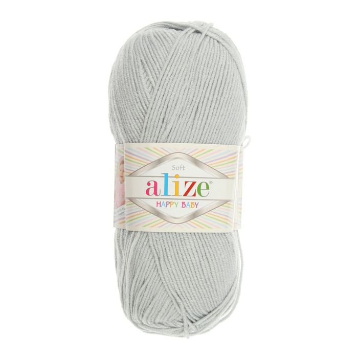 Пряжа "Happy baby" 65% акрил, 35% полиамид 330м/100гр (402 св. серый)