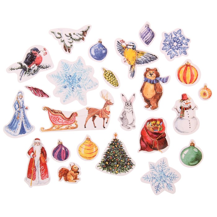 Набор вырубок для скрапбукинга "С Новым Годом!" 24 элемента