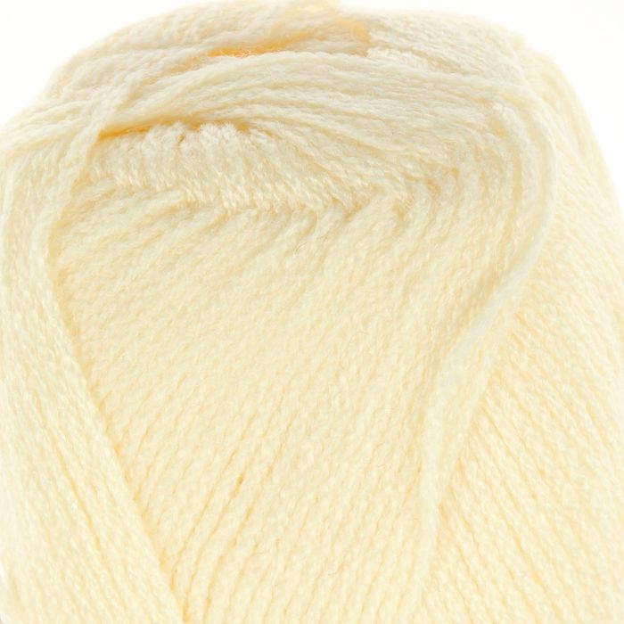 Пряжа "Superlana Zincir" 25% шерсть, 75% акрил 280м/100гр (01 кремовый)