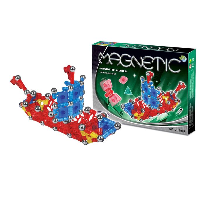 Конструктор магнитный «Корабль», 84 детали