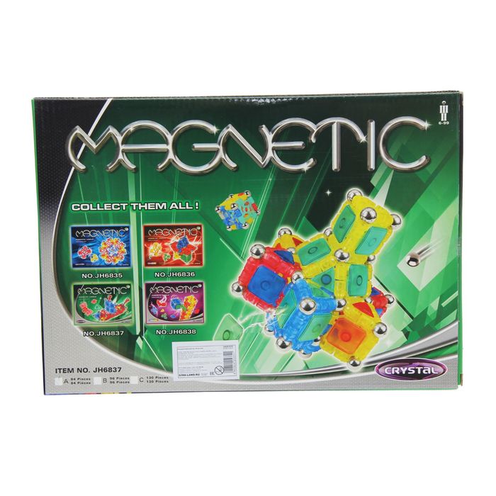 Конструктор магнитный «Корабль», 84 детали