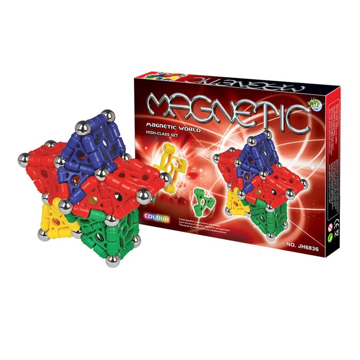 Конструктор магнитный «Звезда», 84 детали