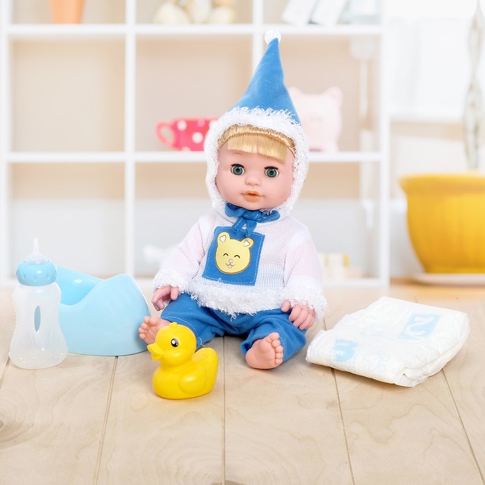 Пупс функциональный "Леночка", писает, пьёт, с аксессуарами, МИКС