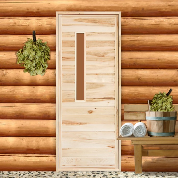 Дверь для бани и сауны "Банная" , 200х80см