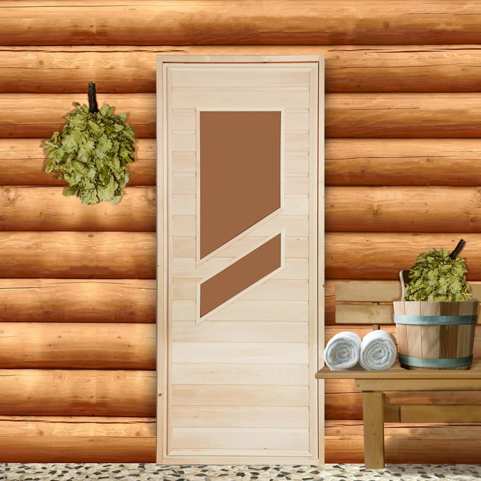 Дверь для бани и сауны "Стекло", 180х80см