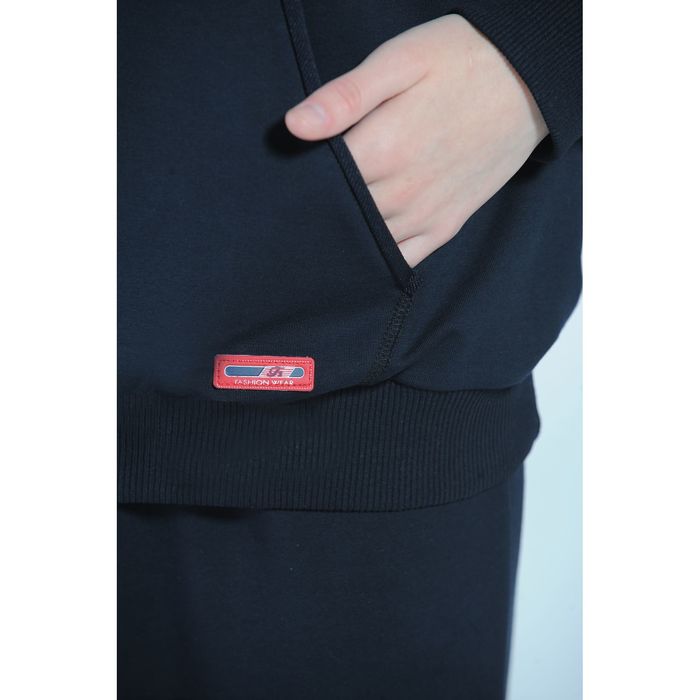 Костюм женский (толстовка, брюки), р-р 52, рост 164 , цвет синий 6530