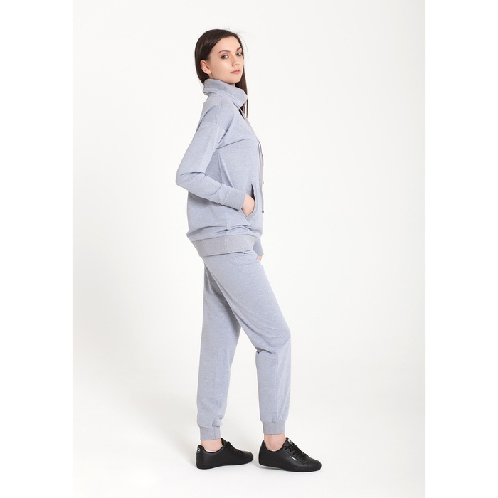 Костюм женский (толстовка, брюки), р-р 50, рост 164 , цвет серый 6548