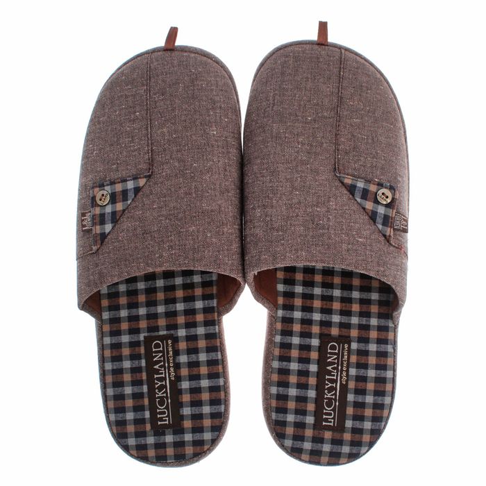 Тапочки мужские арт. 2062M-ASC-W (коричневый) (р. 46)