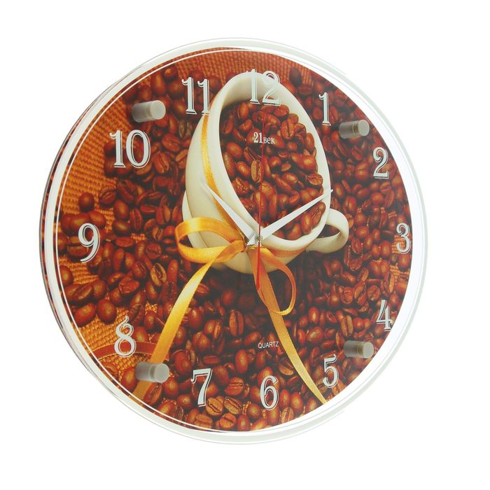 Часы настенные овальные "Зерновой кофе", 35х46 см
