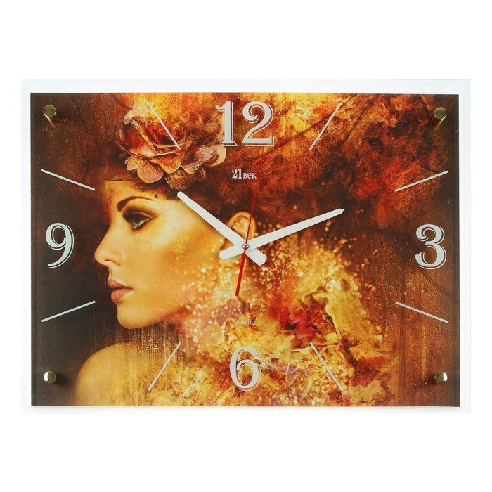Часы настенные прямоугольные "Девушка", 40х56 см