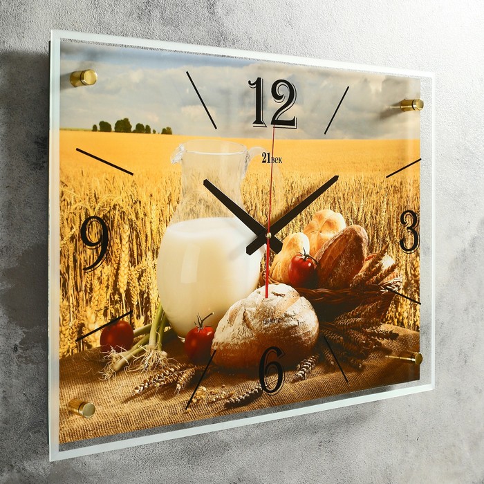 Часы настенные прямоугольные "Злаки", 40х56 см