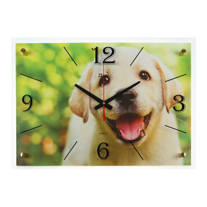 Часы настенные прямоугольные "Маленький щенок", 40х56 см