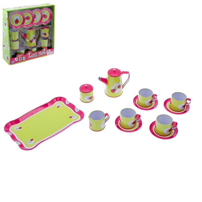 Набор металлической посуды "Божья коровка", 11 предметов