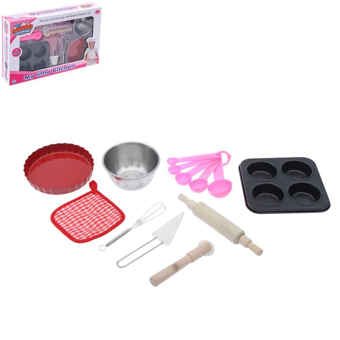 Набор металлической посуды "Пекарь" с формочками, 9 предметов