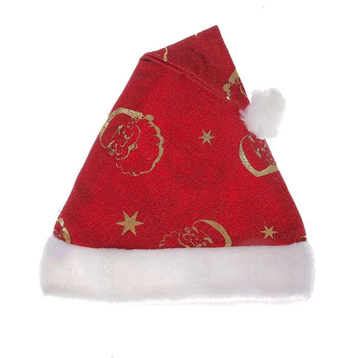 Колпак новогодний "Искринка" Дед Мороз 28*40 см
