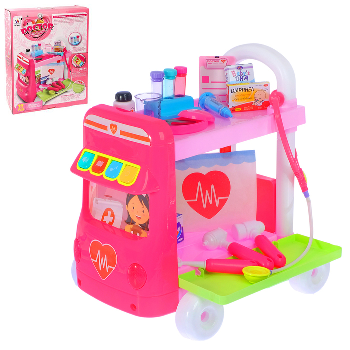 Игровой модуль на колёсах "Скороя помощь" с аксессуарами