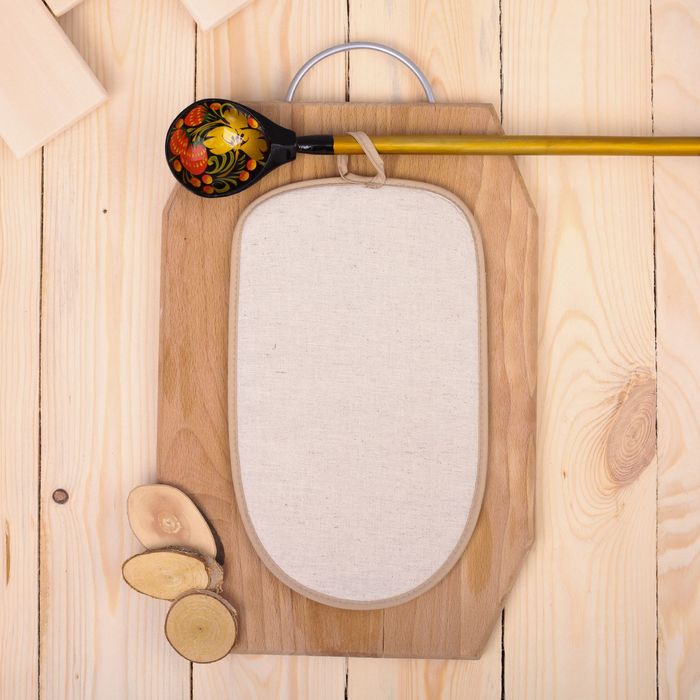 Прихватка - Саше Цветок синий 17х27 полулён