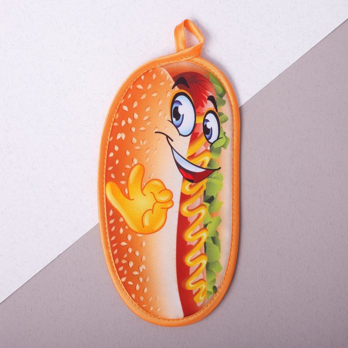 Прихватка "Хот дог" (фотопечать), П/Э, хл20%, наполнитель-поролон 190г/м