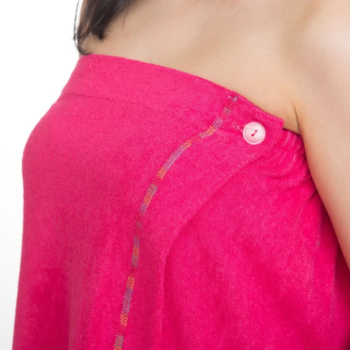 Килт(юбка) жен. махр. вышивка арт:КТР-2-В 80х150см., малина, трикотаж, Хл, 190г/м