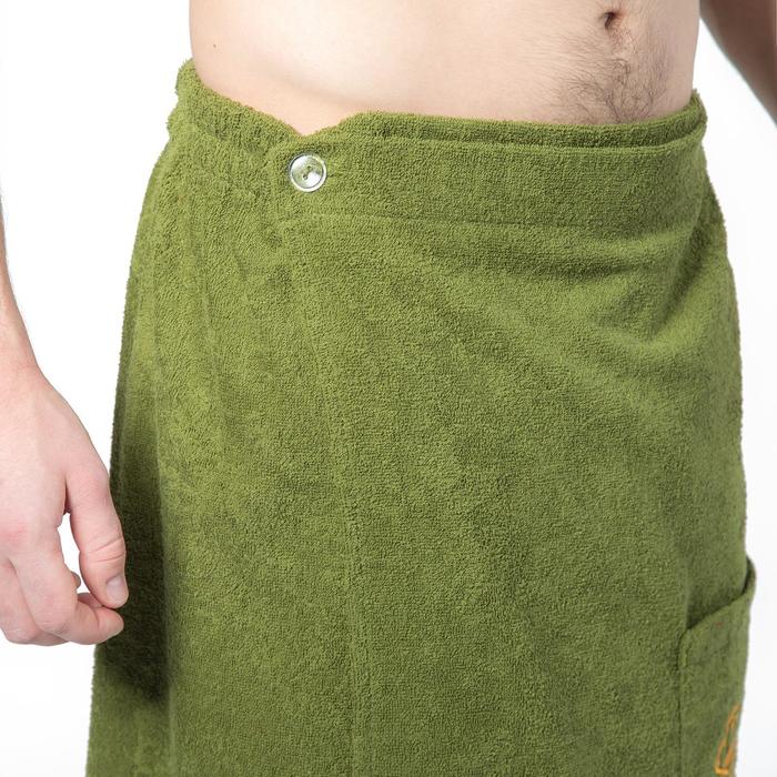 фото Килт(юбка) мужской махровый, с карманом, 70х150 тёмно-болотный гранд-стиль