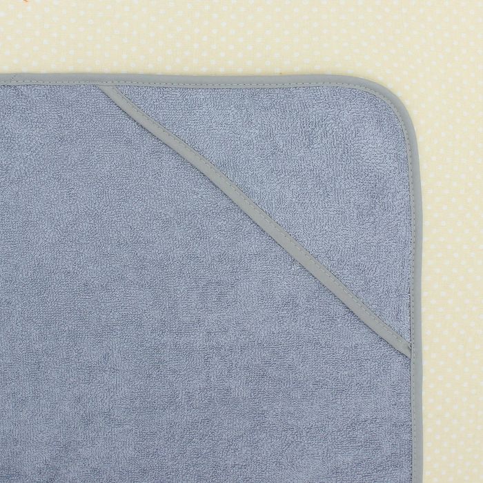 Полотенце-накидка махровое мышка, 75×125 см, серый, Хл, 300 г/м²