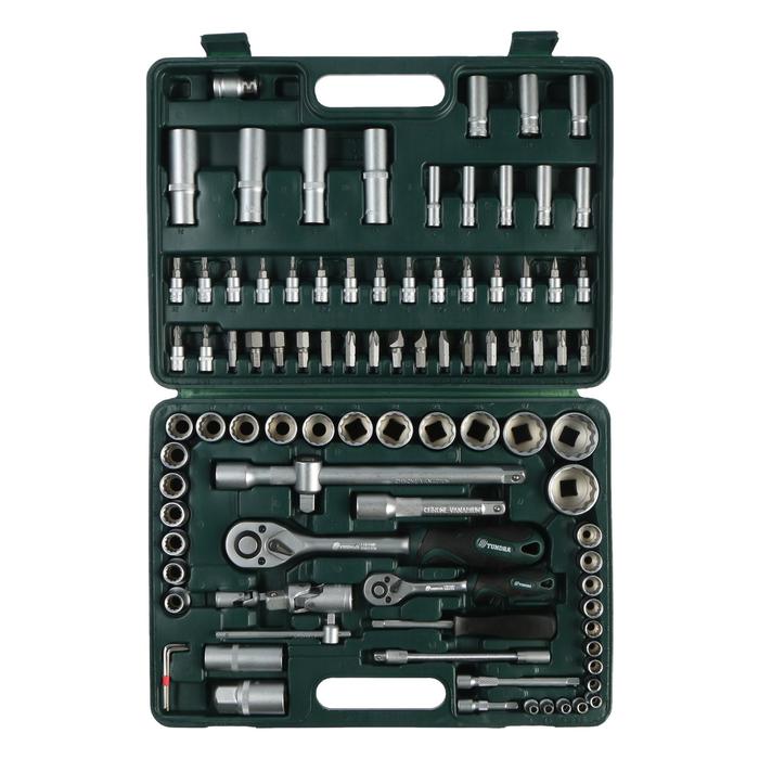 Набор инструмента TUNDRA Premium, универсальный в кейсе, с 12-гранными головками, 94 пр.