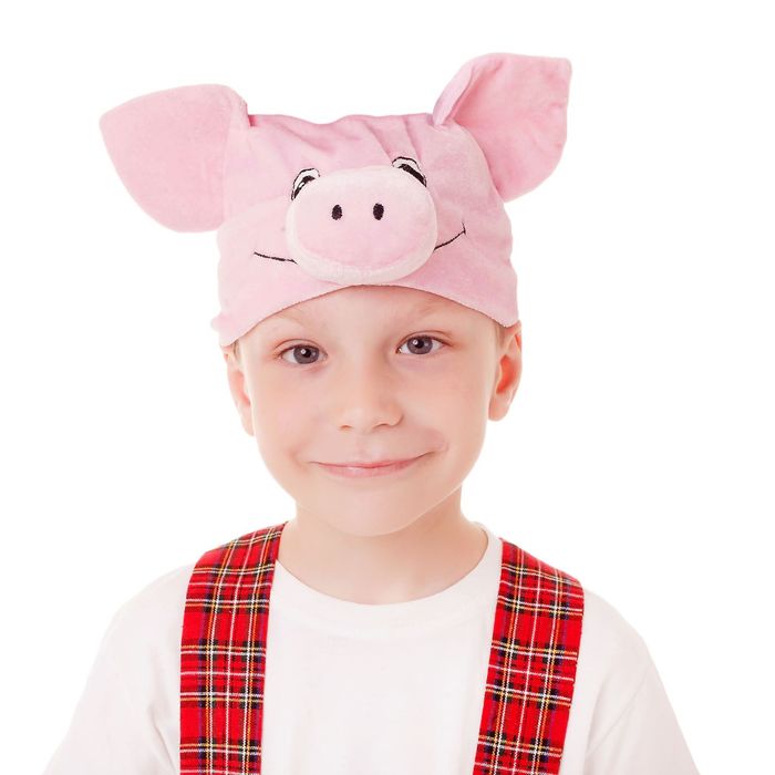 Карнавальная шапка "Поросёнок Хрюша", обхват головы 52-57 см