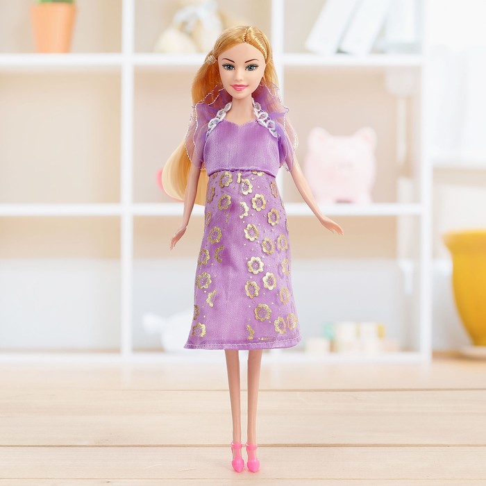 Кукла модель "Кира" беременная, в платье, МИКС