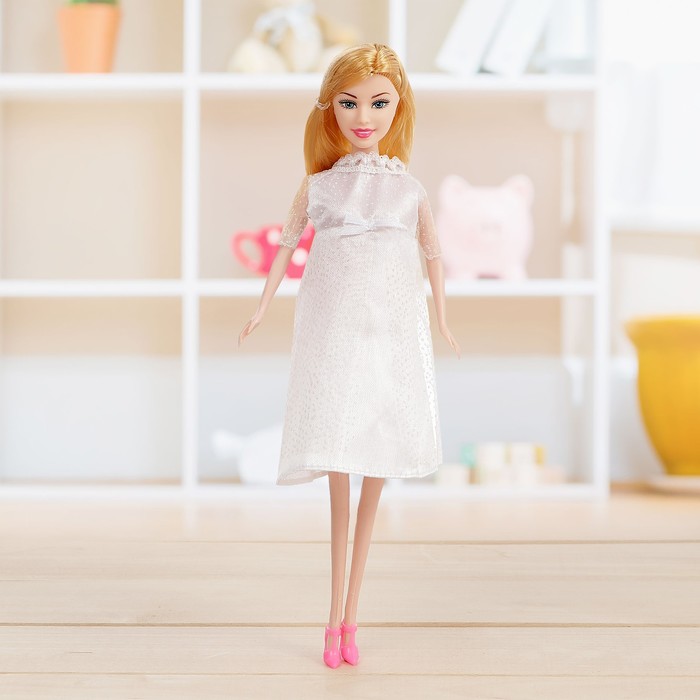 Кукла модель "Кира" беременная, в платье, МИКС