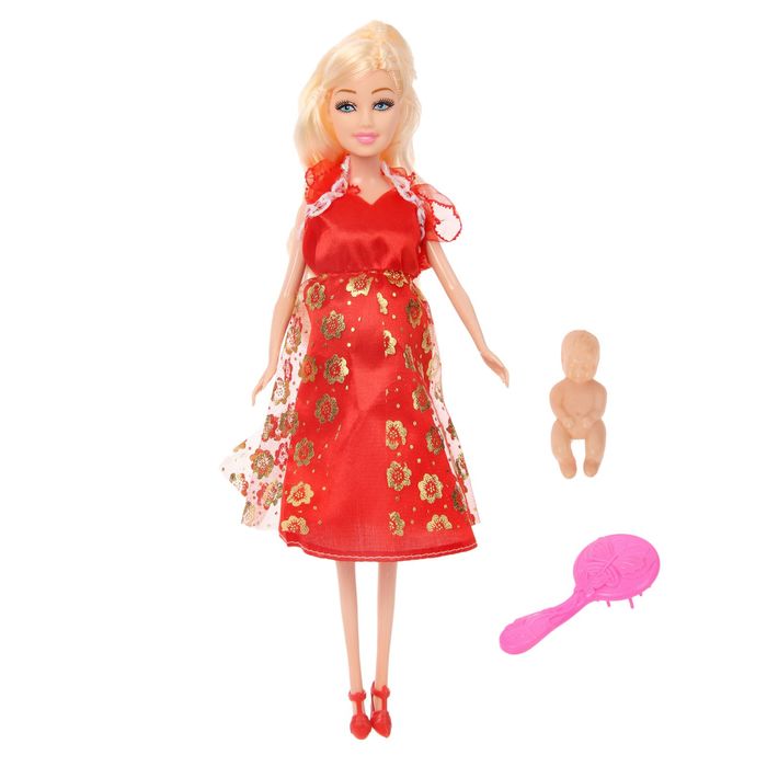 Кукла модель "Анечка" беременная, с аксессуарами, МИКС