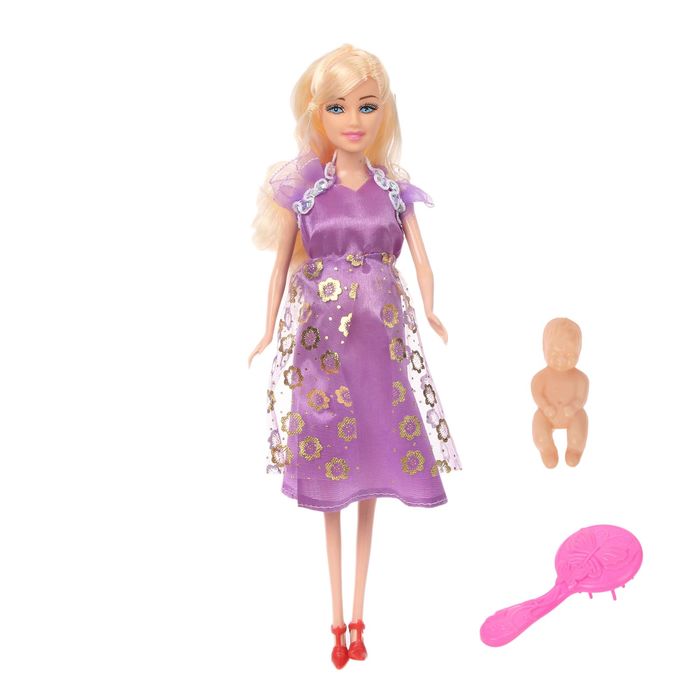 Кукла модель "Анечка" беременная, с аксессуарами, МИКС