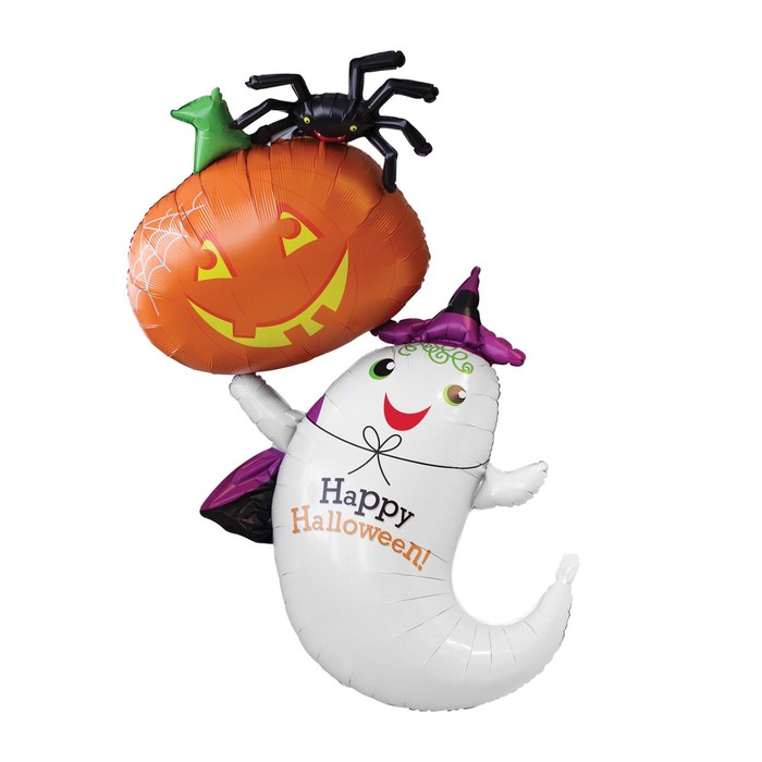 Шар фольгированный "Привидение с тыквой" 23*32"