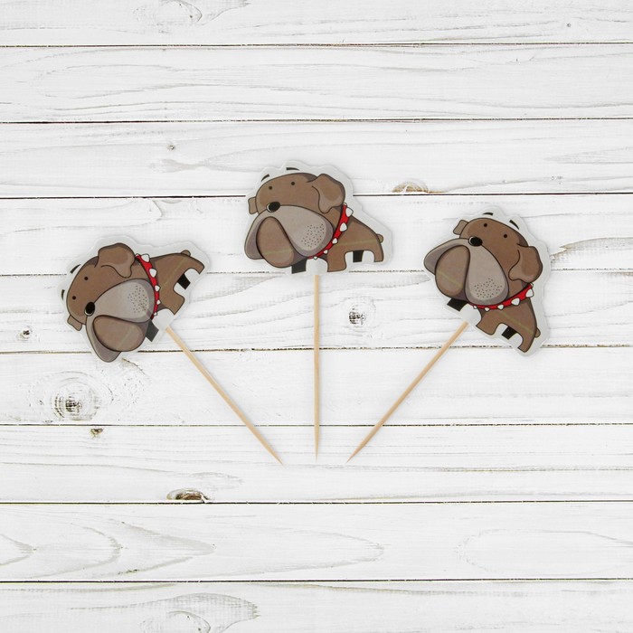 Пика для канапе "Бульдог", набор 24 шт.