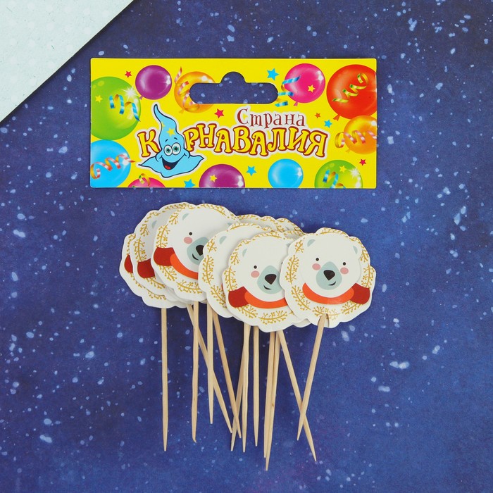 Пика для канапе "Мишка", набор 24 шт.