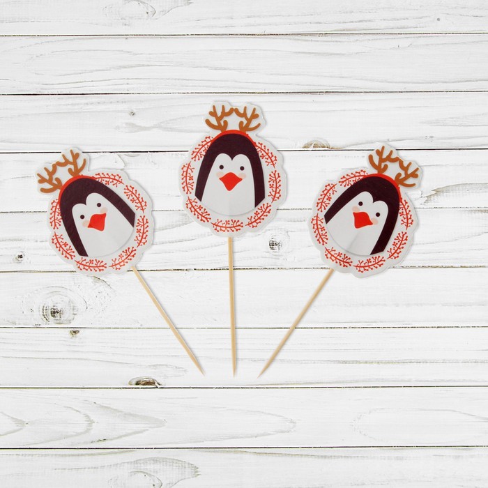 Пика для канапе "Пингвин", набор 24 шт.