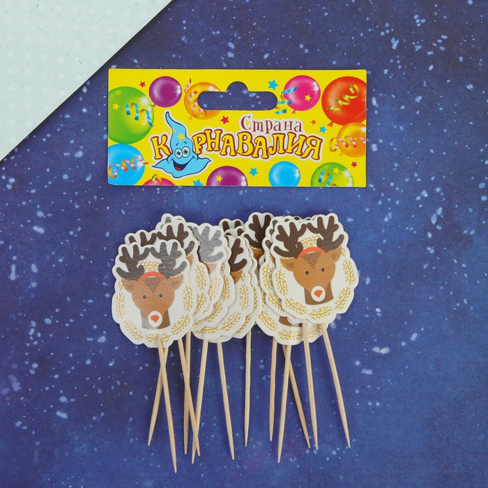 Пика для канапе "Олень", набор 24 шт.