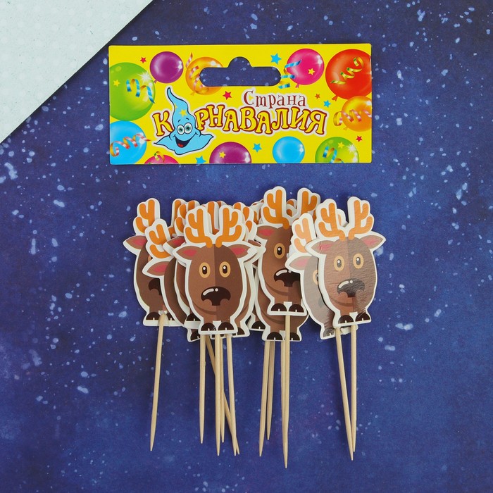 Пика для канапе "Олень", набор 24 шт.