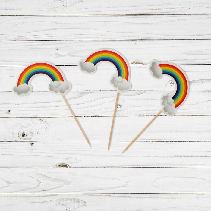 Пика для канапе "Радуга", набор 24 шт.