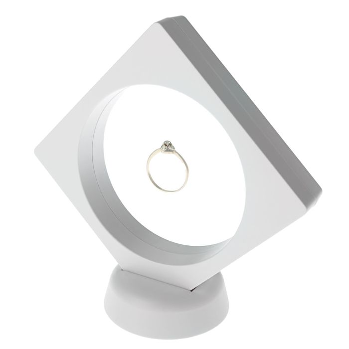 Подставка для украшений "Ромб" 9*3*9, цвет белый