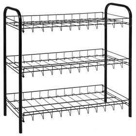 

Подставка для обуви Metaltex, 3-х ярусная, 64 x 23 x 59 см, цвет чёрный